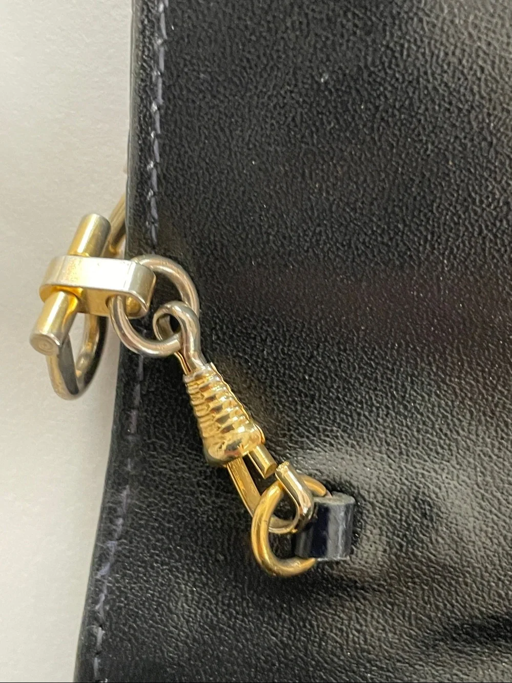 VTG: RIGHINI ROMA Piazza Di Spagna Genuine Leather Croc Chain  Bag/Clutch